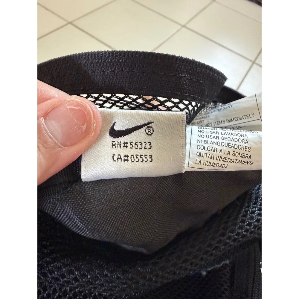 Vintage Nike Mesh Backpack Black Y2K Mini Backpack Sport‎ Utility Bag